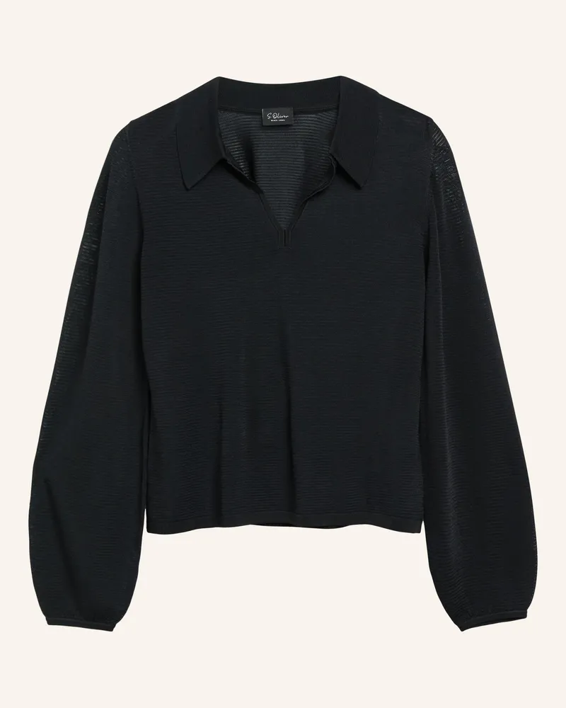 S.Oliver Strickpullover schwarz Schwarz