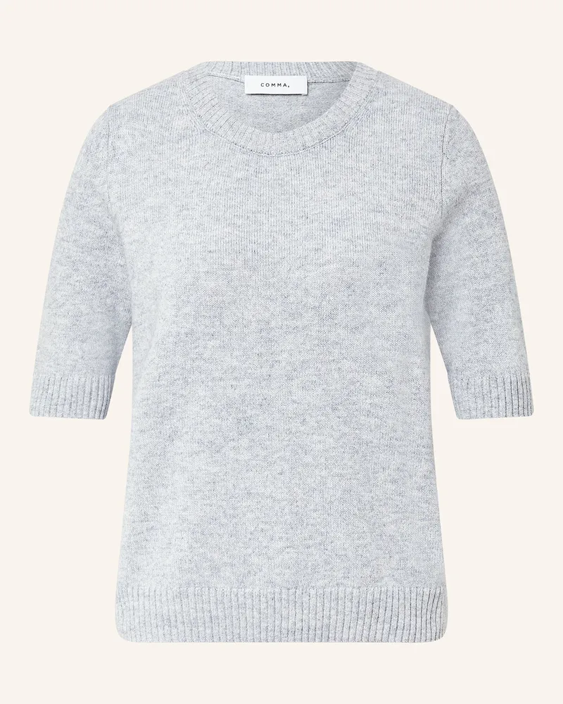 COMMA Strickshirt Hellgrau
