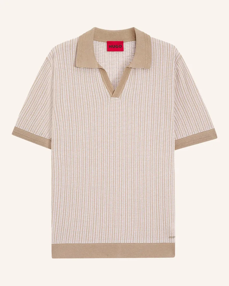 HUGO BOSS Strick-Poloshirt Seeroy beige Beige