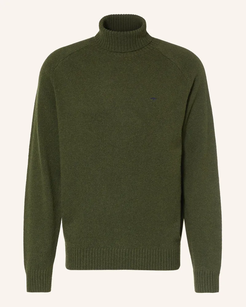 Fynch-Hatton Rollkragenpullover gruen Dunkelgrün