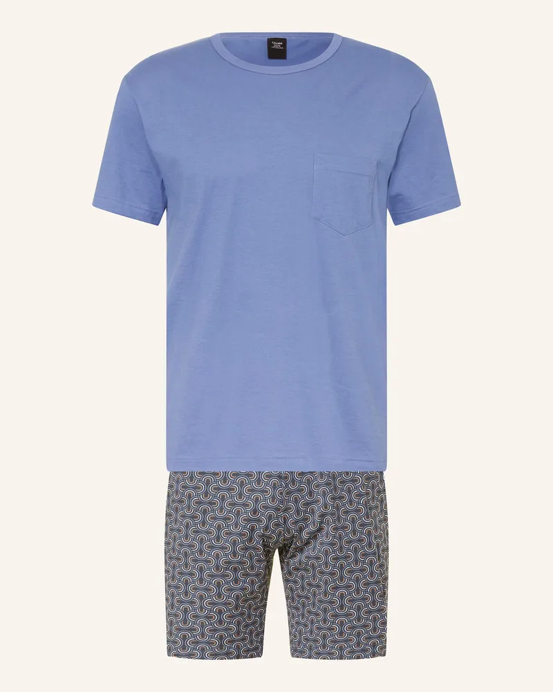 Calida Shorty-Schlafanzug RELAX IMPRINT Blau
