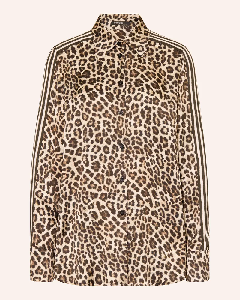 MARC AUREL Hemdbluse aus Satin Beige