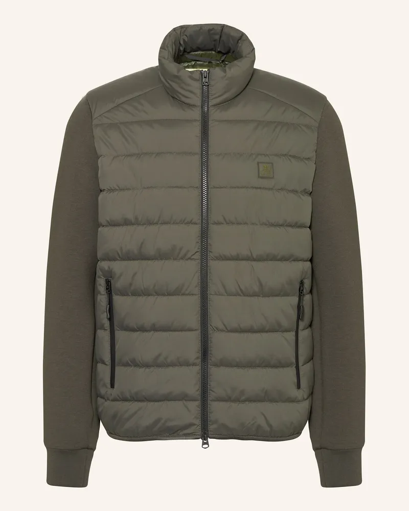 Marc O'Polo Jacke im Materialmix Dunkelgrün