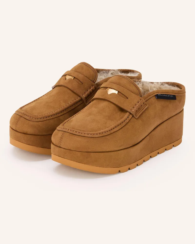Stella McCartney Plateau-Mules SNEAKELYSE Braun