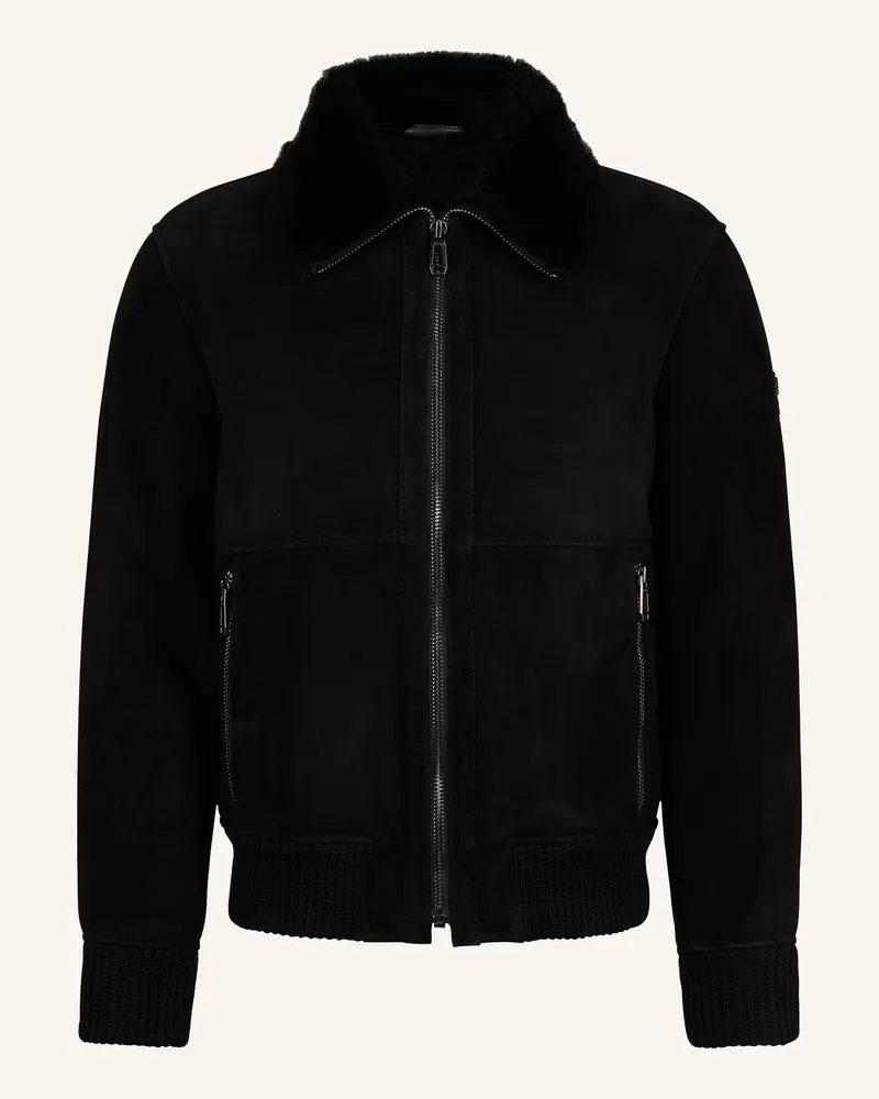 JOOP! Lederjacke schwarz Schwarz