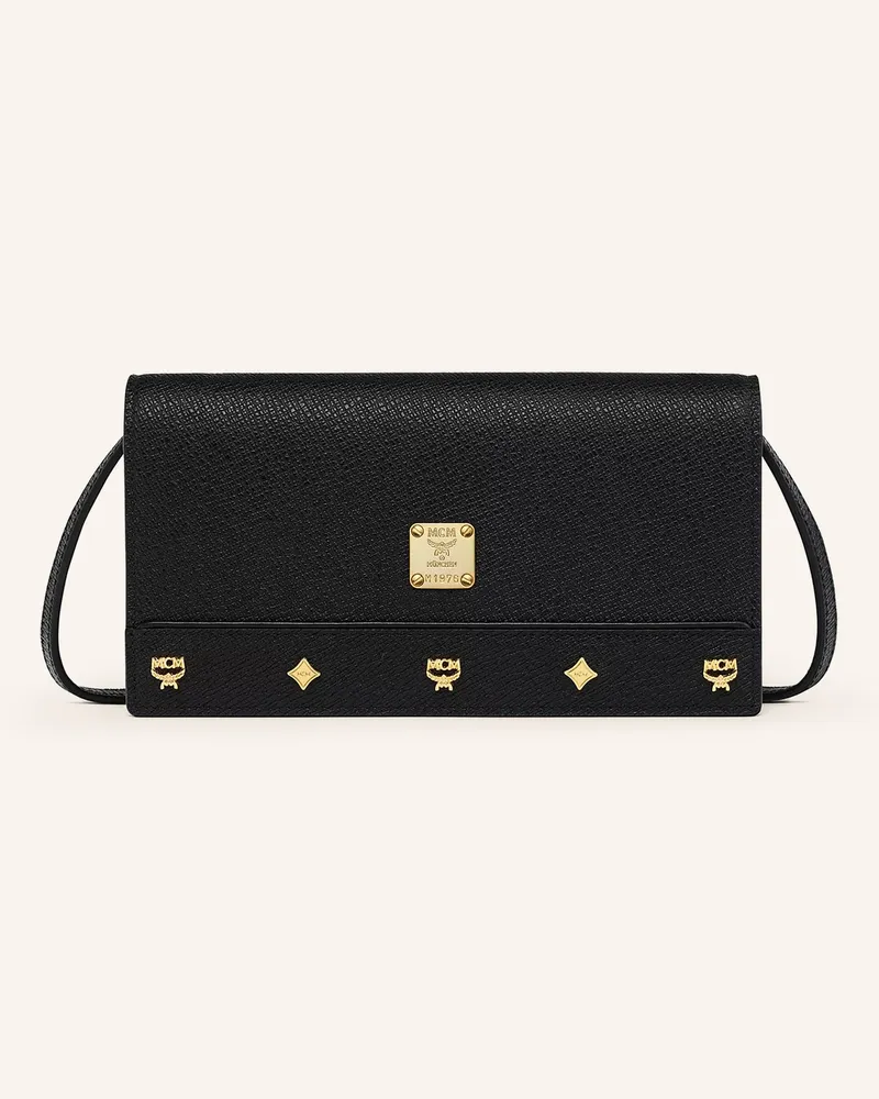 MCM Wallet On Chain Aren Visetos schwarz Cognac