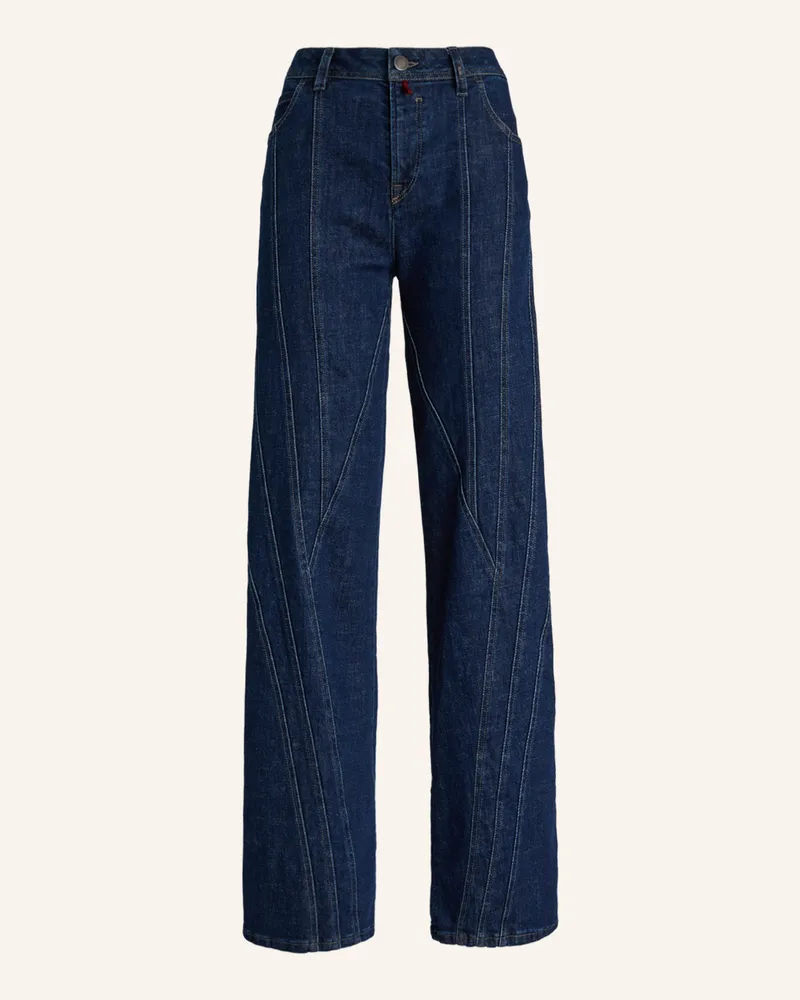 HIGH Wide Leg Jeans SLICES Dunkelblaue