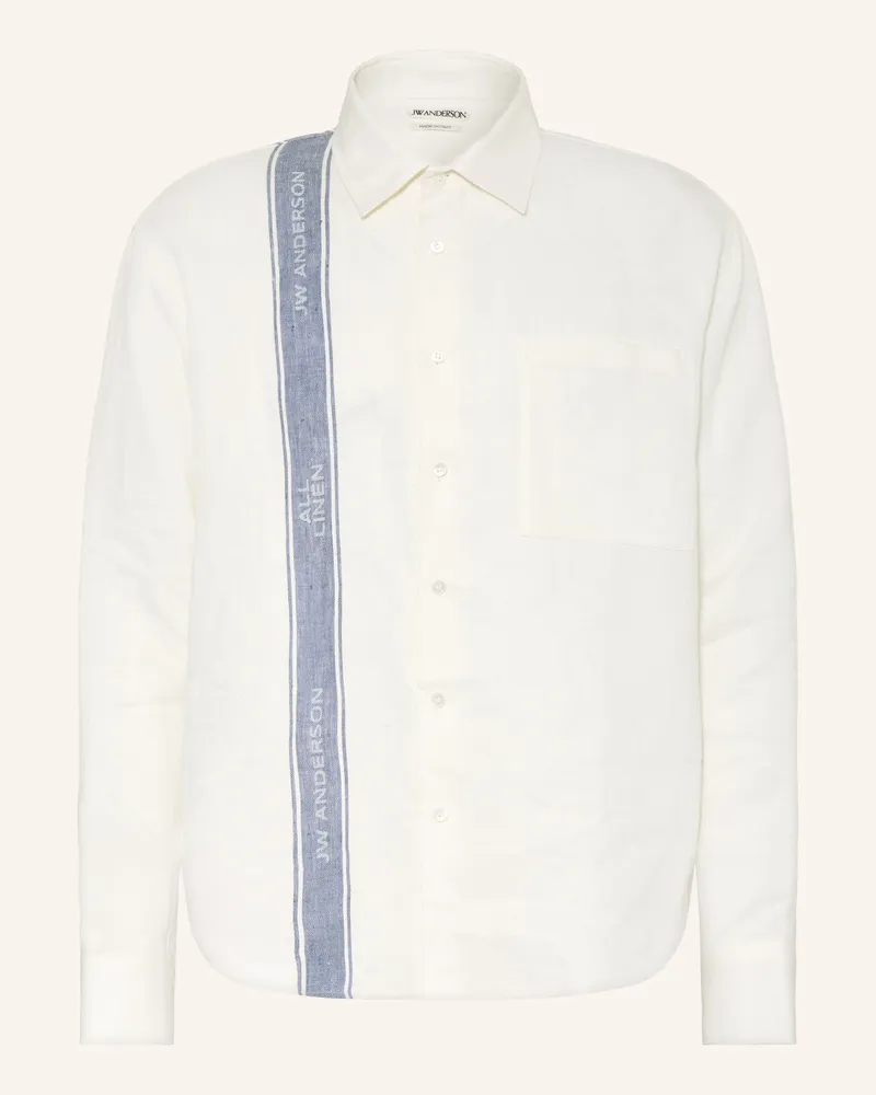 J.W.Anderson Leinenhemd Comfort Fit weiss Creme