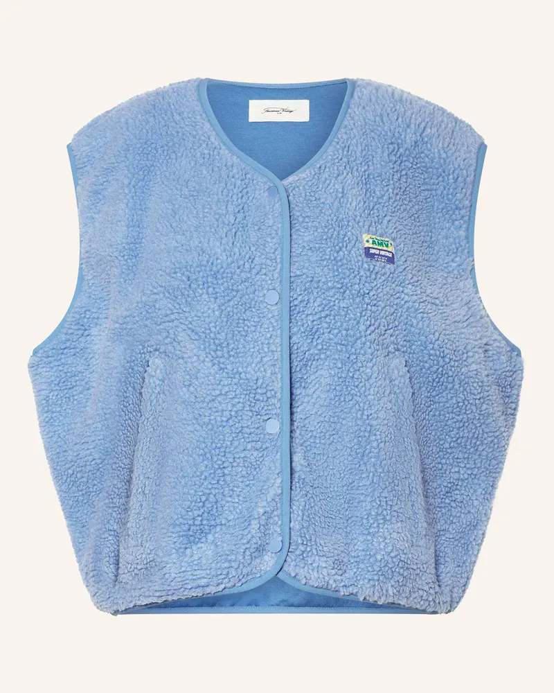 American Vintage Teddyfell-Weste Hellblau
