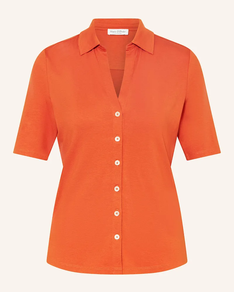Marc O'Polo Hemdbluse aus Jersey Rot