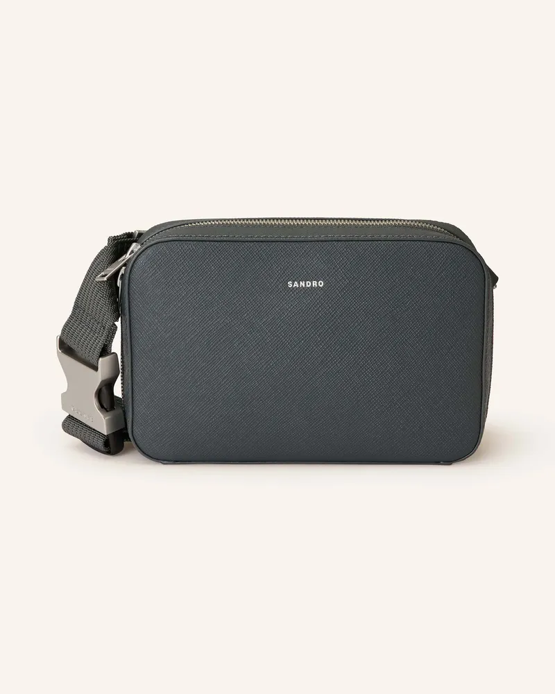 Sandro Saffiano-Gürteltasche Dunkelgrau