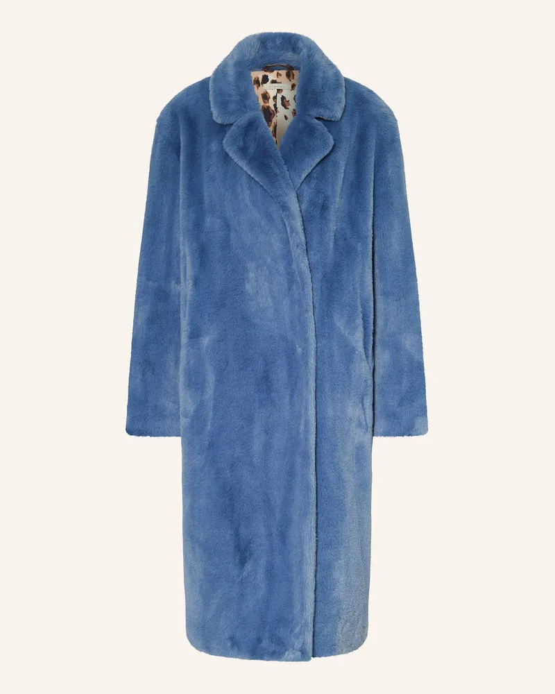 lilienfels Kunstfell-Mantel blau Blau