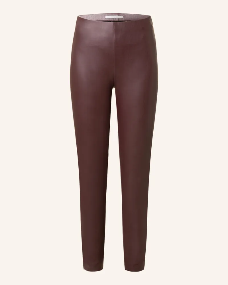 RAFFAELLO ROSSI  Leggings RESA in Lederoptik Dunkelrot