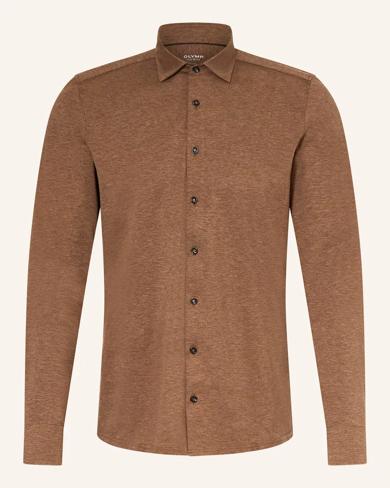 Olymp Jerseyhemd Level Five 24/Seven Body Fit braun Braun