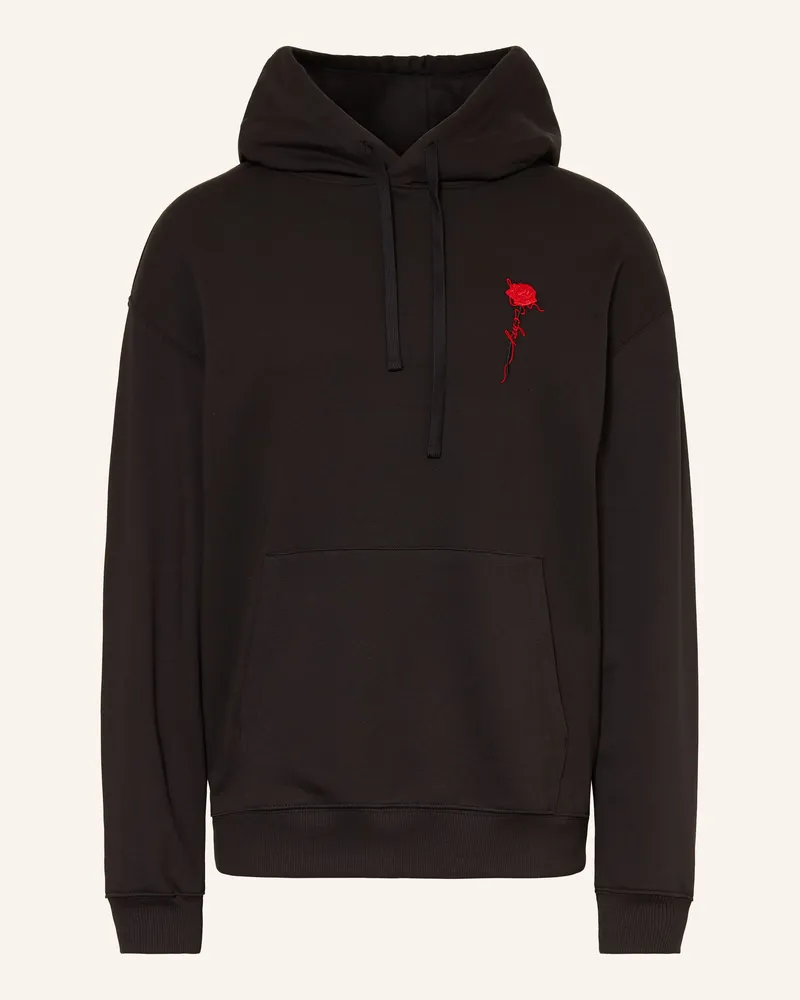 HUGO BOSS Hoodie Diflowhood schwarz Schwarz