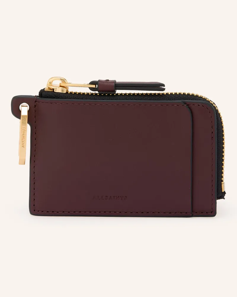 AllSaints Kartenetui Dunkelrot