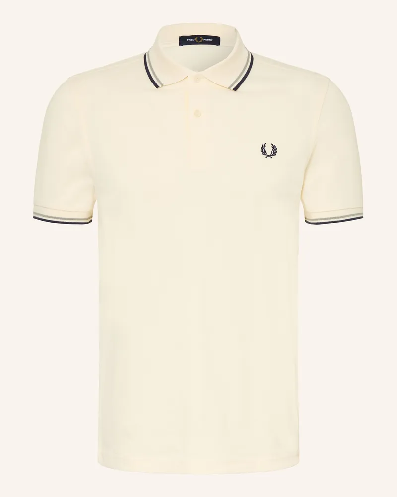 Fred Perry Piqué-Poloshirt weiss Ecru