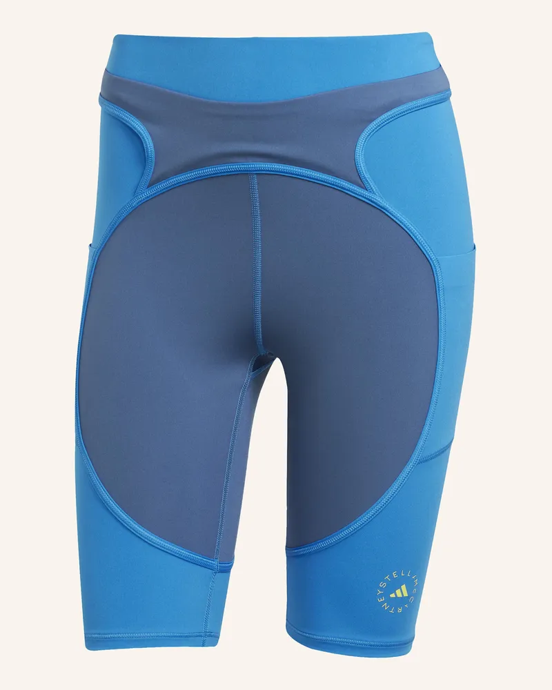 adidas ADIDAS BY STELLA MCCARTNEY TWO-TONE KURZE LEGGINGS Dunkelblau