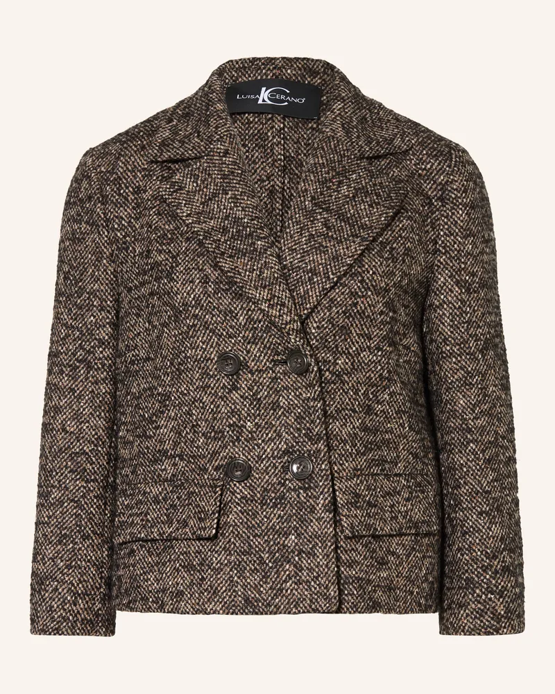 Luisa Cerano Blazer Mit Glitzergarn schwarz Creme