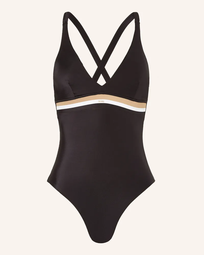 HUGO BOSS Badeanzug ICONIC Schwarz
