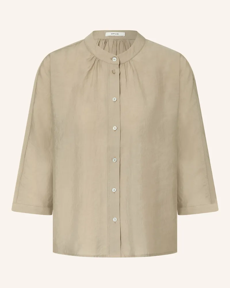 OPUS Blusenshirt Fabell Mit 3/4-Arm gruen Oliv