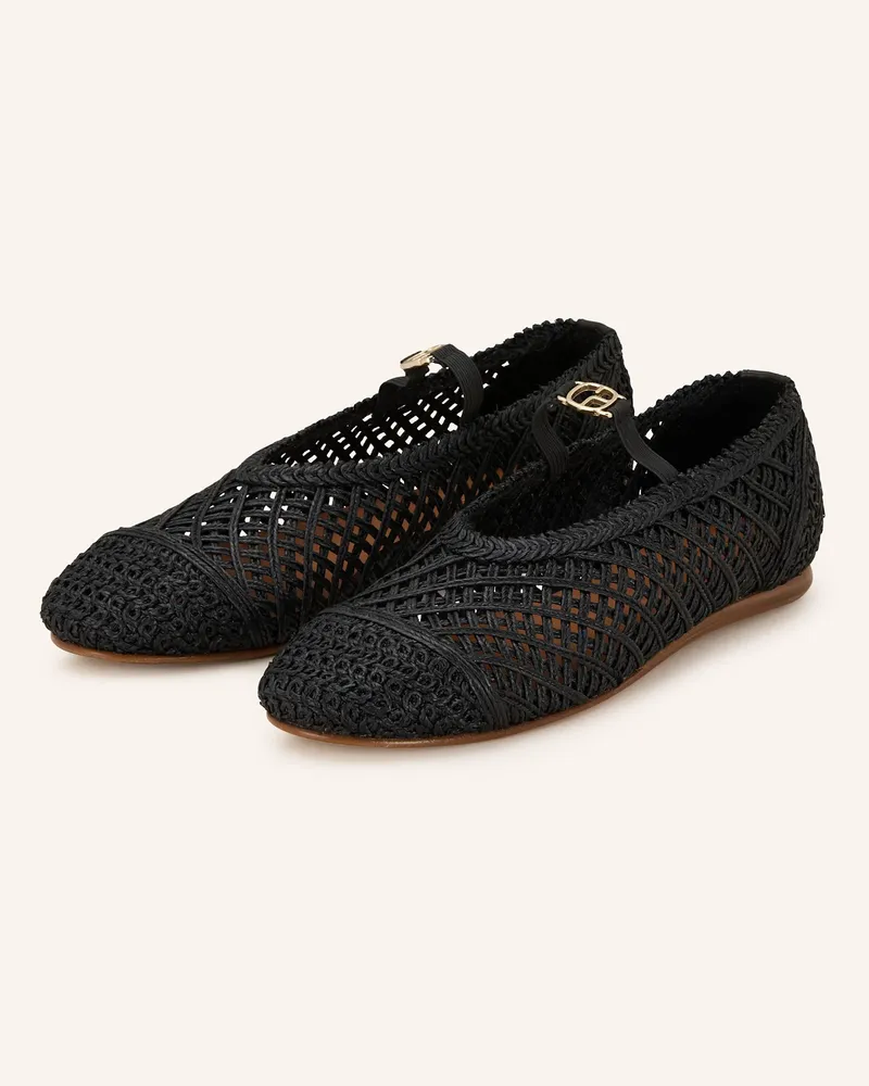 Claudie Pierlot Mary-Jane-Ballerinas Schwarz