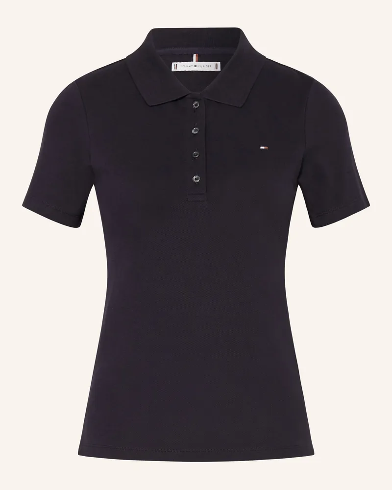 Tommy Hilfiger Piqué-Poloshirt blau Dunkelblau