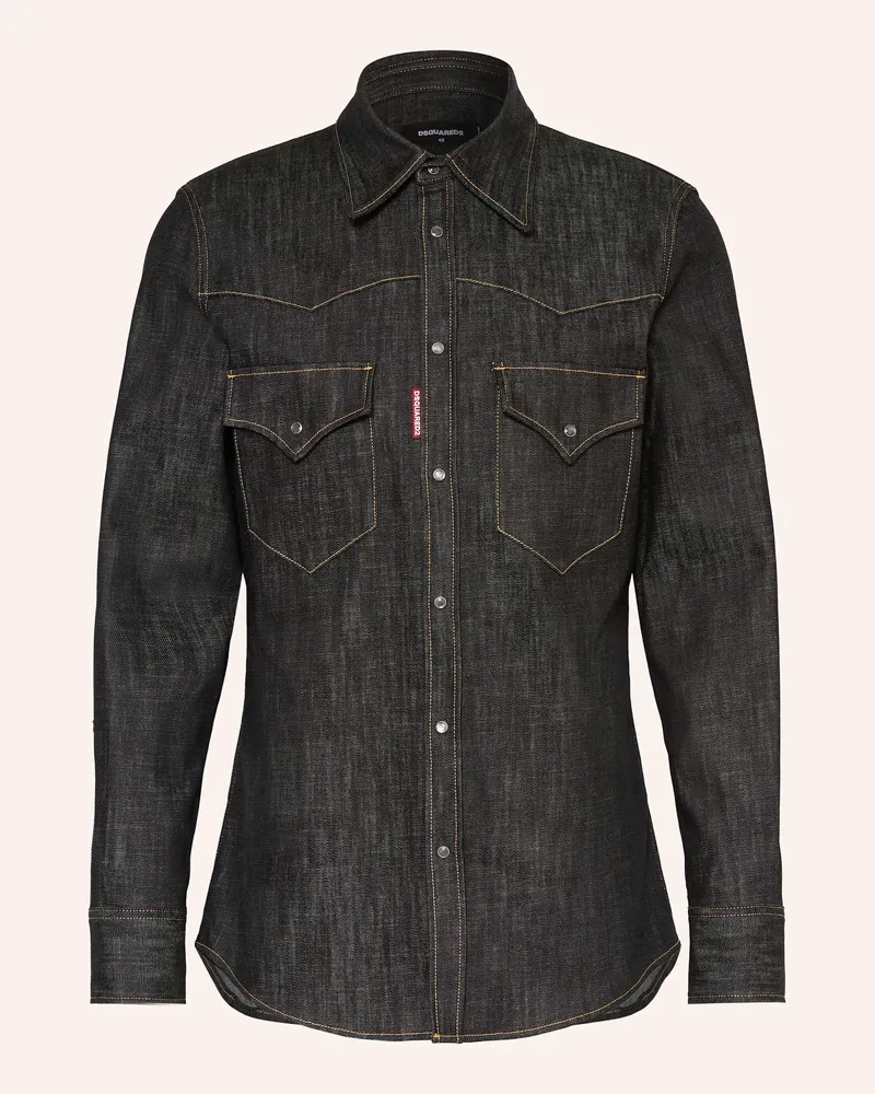 Dsquared2 Jeanshemd FASHION WESTERN Slim Fit Schwarz