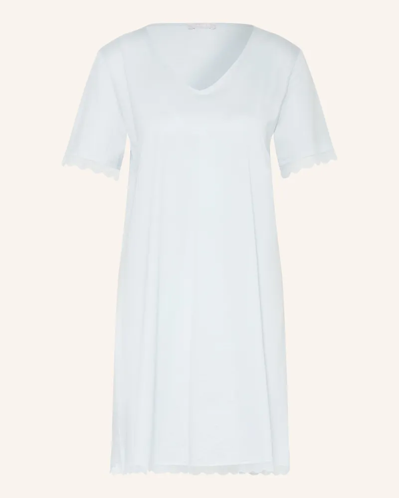 Hanro Nachthemd blau Hellblau