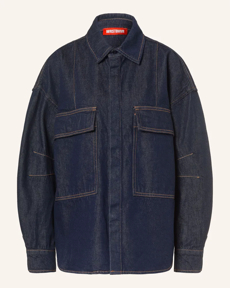 WRSTBHVR Oversized-Jeansbluse Bets v2 blau Dunkelblau