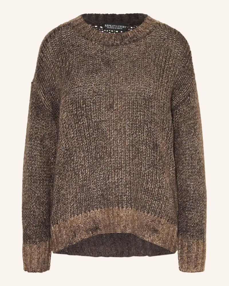 Repeat Pullover Mit Cashmere braun Taupe
