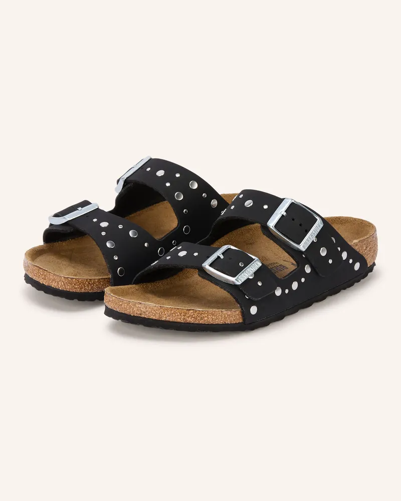 Birkenstock Pantoletten Arizona Rivets Mit Nieten schwarz Schwarz