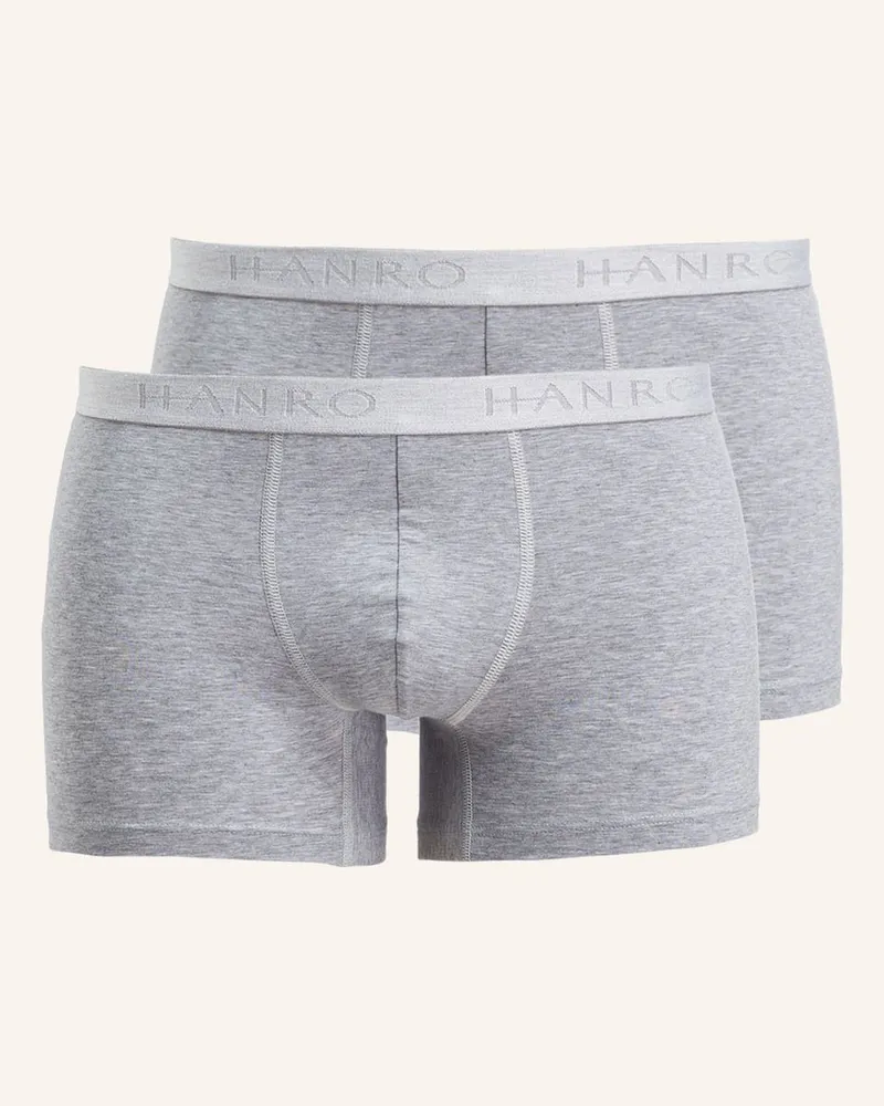 Hanro 2er-Pack Boxershorts COTTON ESSENTIALS Grau