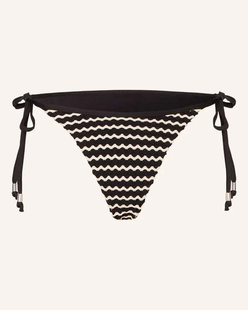 Seafolly Australia Triangel-Bikini-Hose Mesh Effect schwarz Schwarz