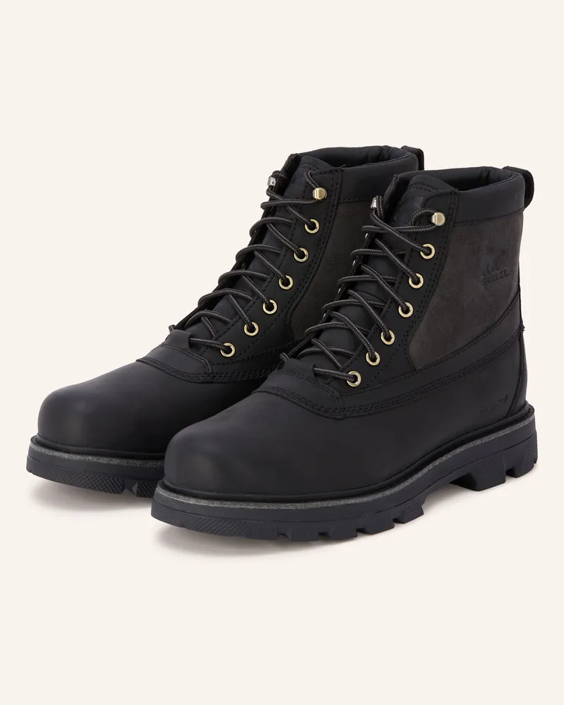 Sorel Schnürboots Lark schwarz Schwarz