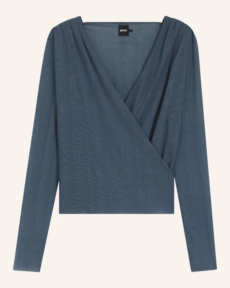 HUGO BOSS Casual Top EDRIBA Slim Fit Hellblau