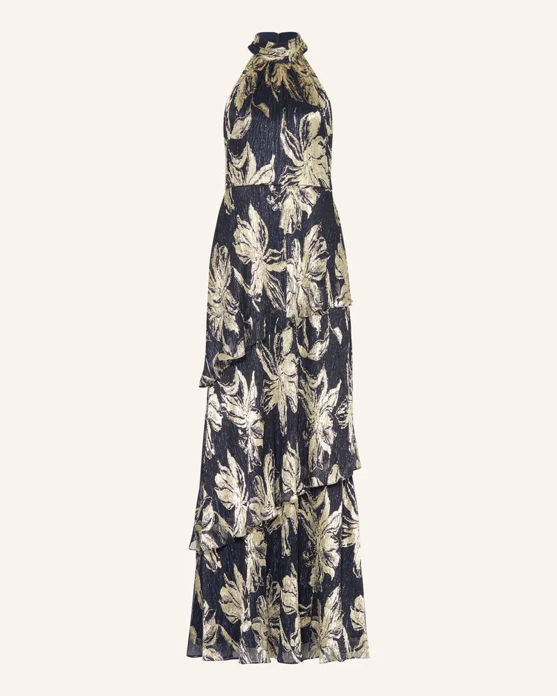 Adrianna Papell Abendkleid Mit Glitzergarn Und Volants blau Dunkelblau