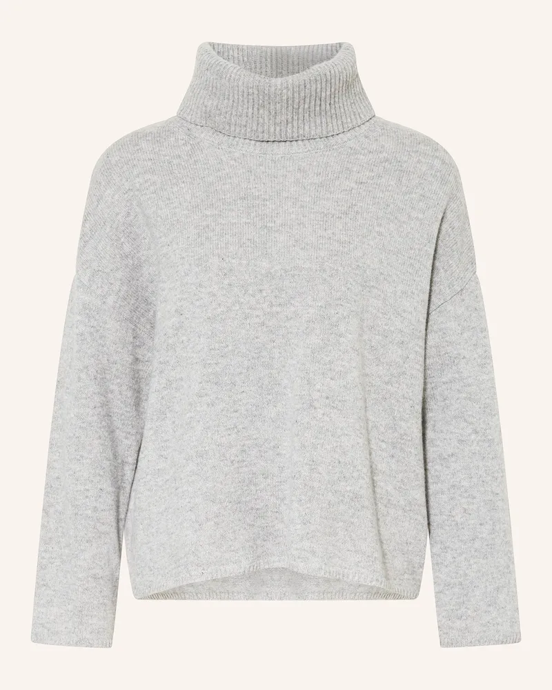 Mrs & HUGS Rollkragenpullover Hellgrau