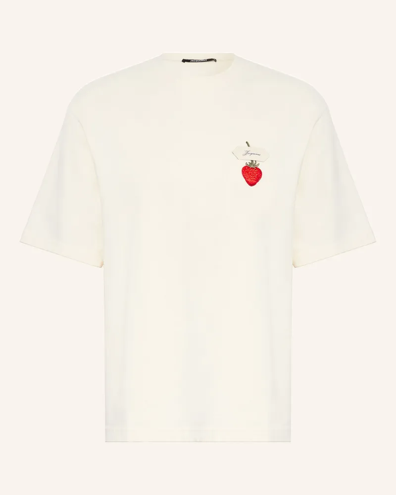Jacquemus T-Shirt Le T-Shirt Fraise weiss Ecru