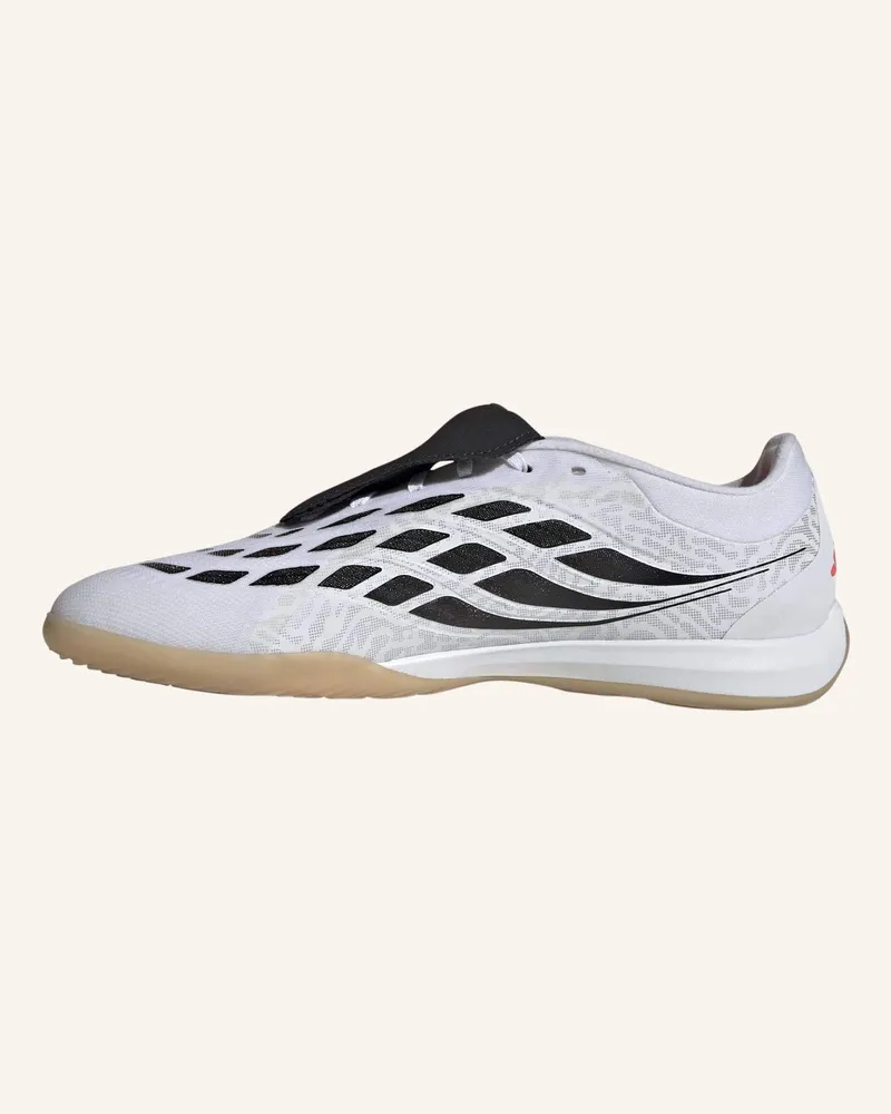 adidas Predator Pro Fussballschuh, Halle, Umschlagbare Zunge weiss Weiss