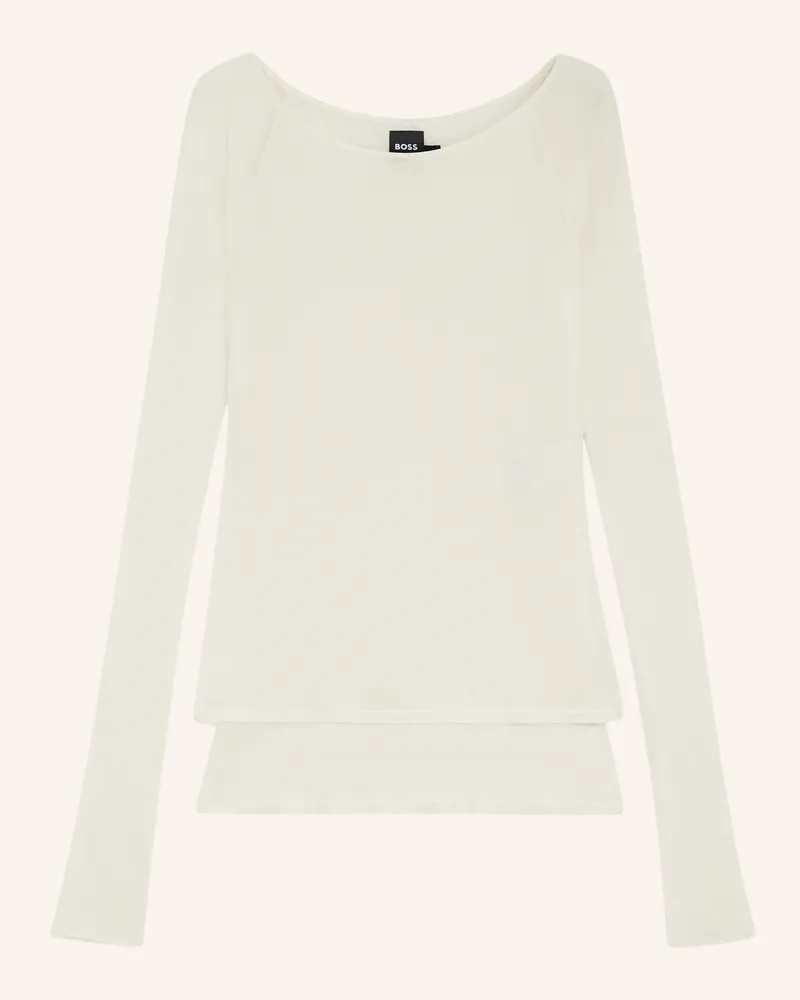 HUGO BOSS Casual Top EDUPLA1 Slim Fit Weiss