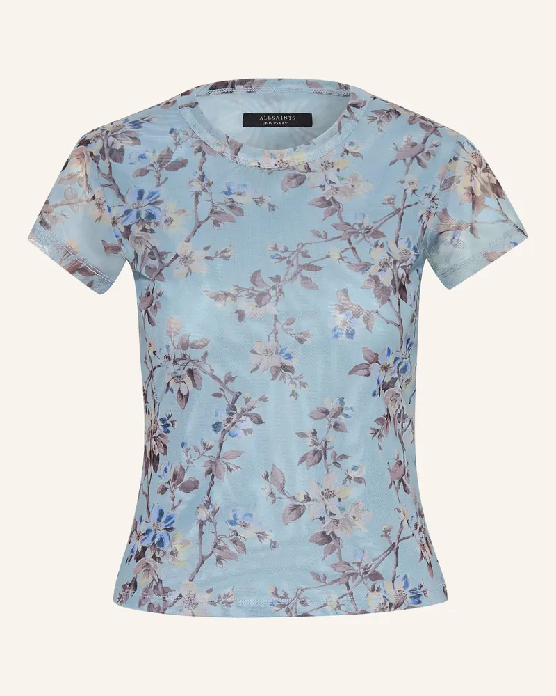 AllSaints T-Shirt ELLIE aus Mesh Blau