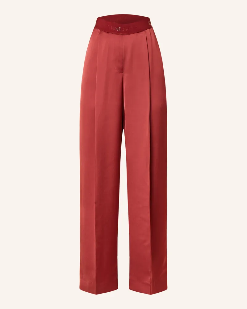 Stine Goya Marlenehose CIARA aus Satin Dunkelrot