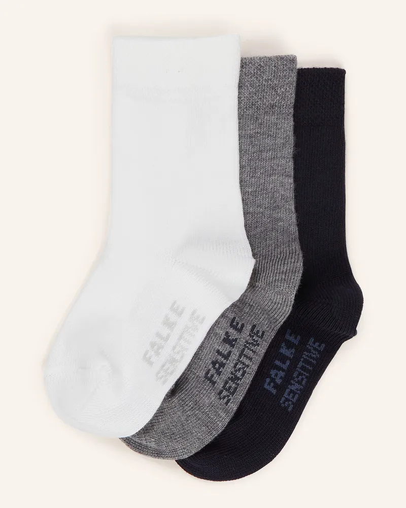 Falke 3er-Pack Socken Sensitive schwarz 0020
