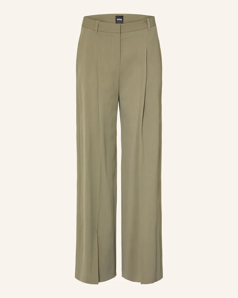 HUGO BOSS Marlenehose Tiana gruen Oliv