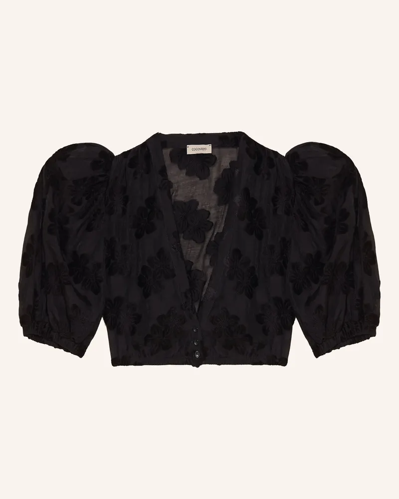 CocoVero Dirndlbluse Zenta schwarz Schwarz