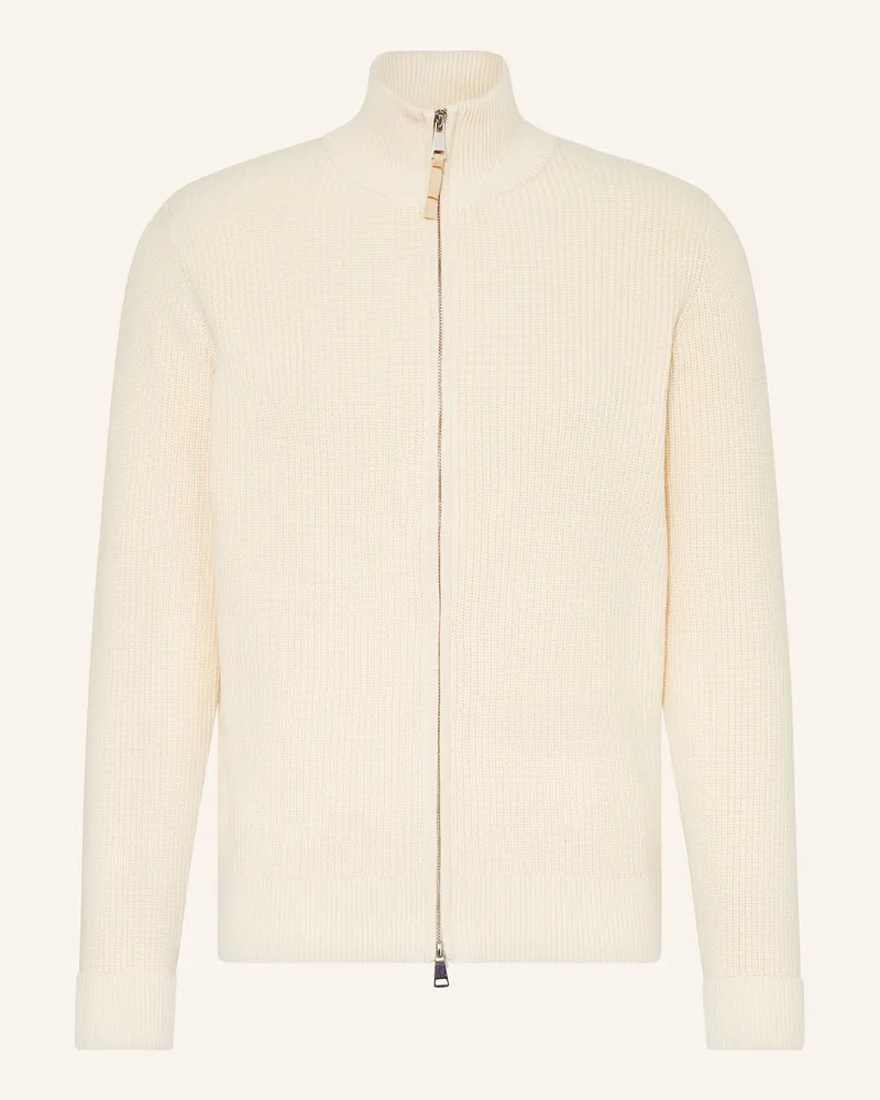 Mos Mosh Strickjacke MMGANGELO im Materialmix Beige