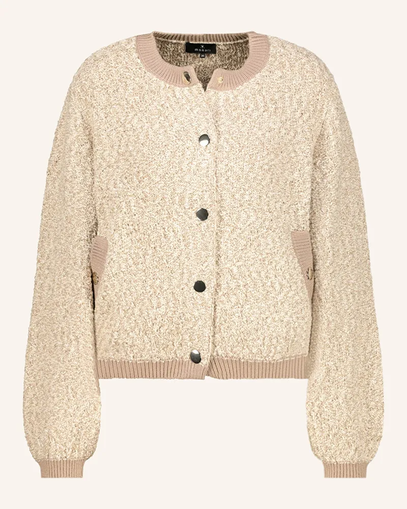 monari Strickjacke mit Glitzergarn Taupe