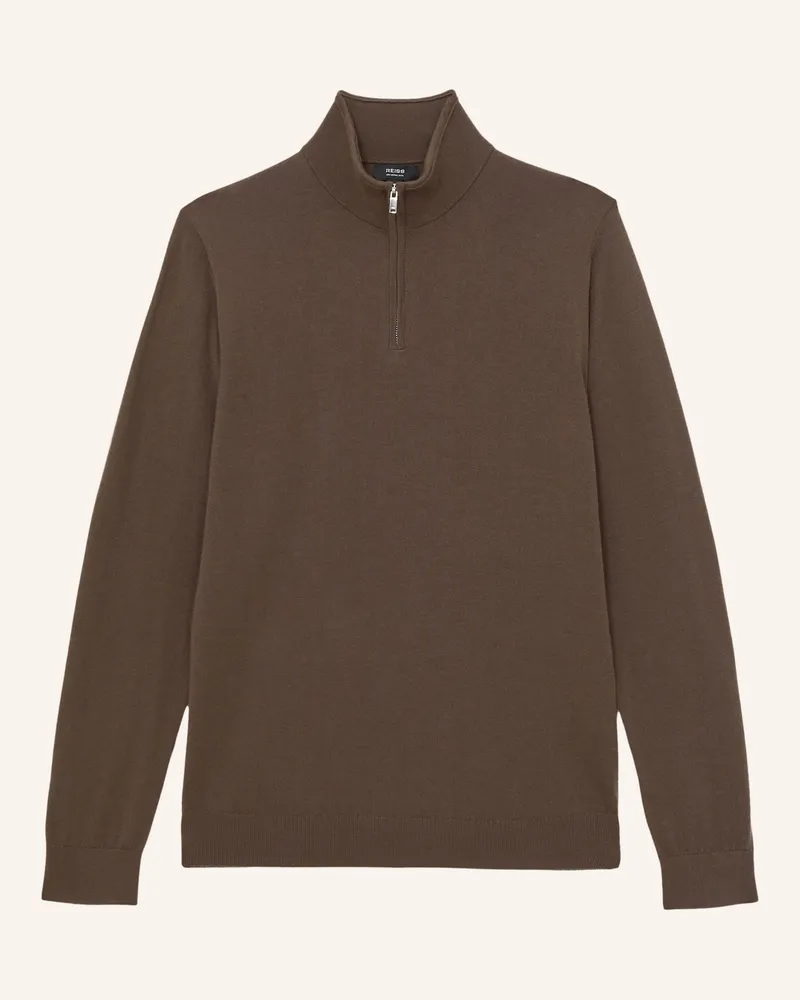 Reiss Troyer Blackhall Aus Merinowolle braun Dunkelbraun