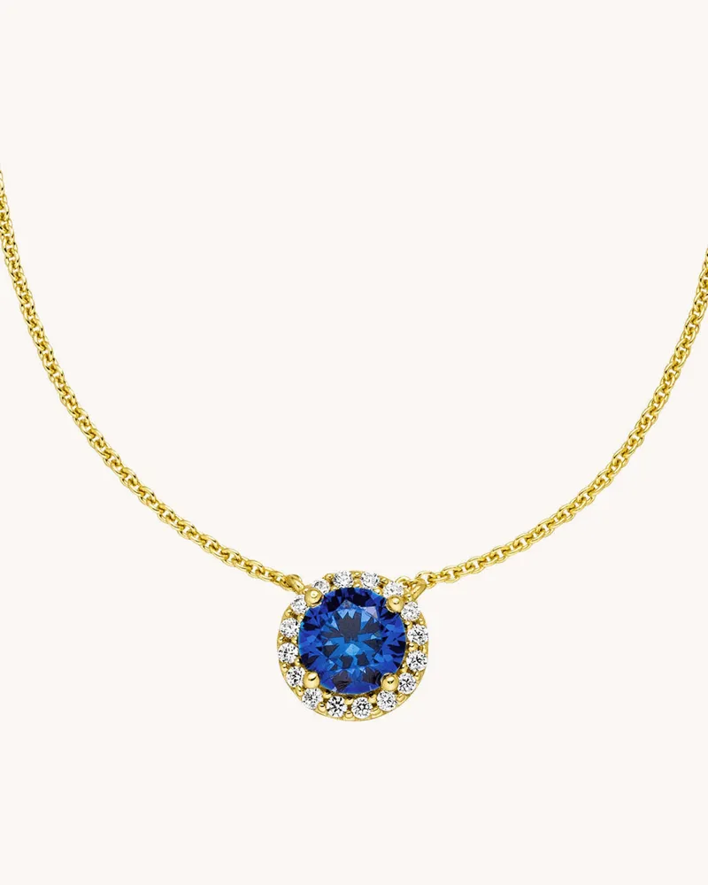 VEYNOU Halskette AVA aus 14 Karat Gelbgold und 1,0ct. Saphir und Diamanten Gold